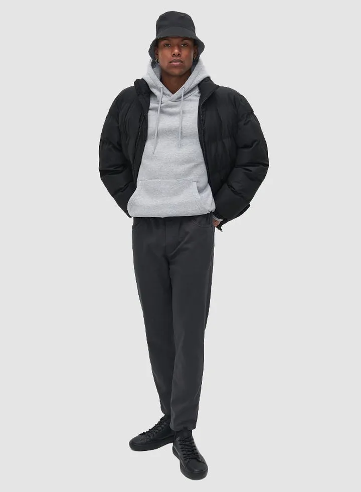 Drawstring Waist Pants Grey
