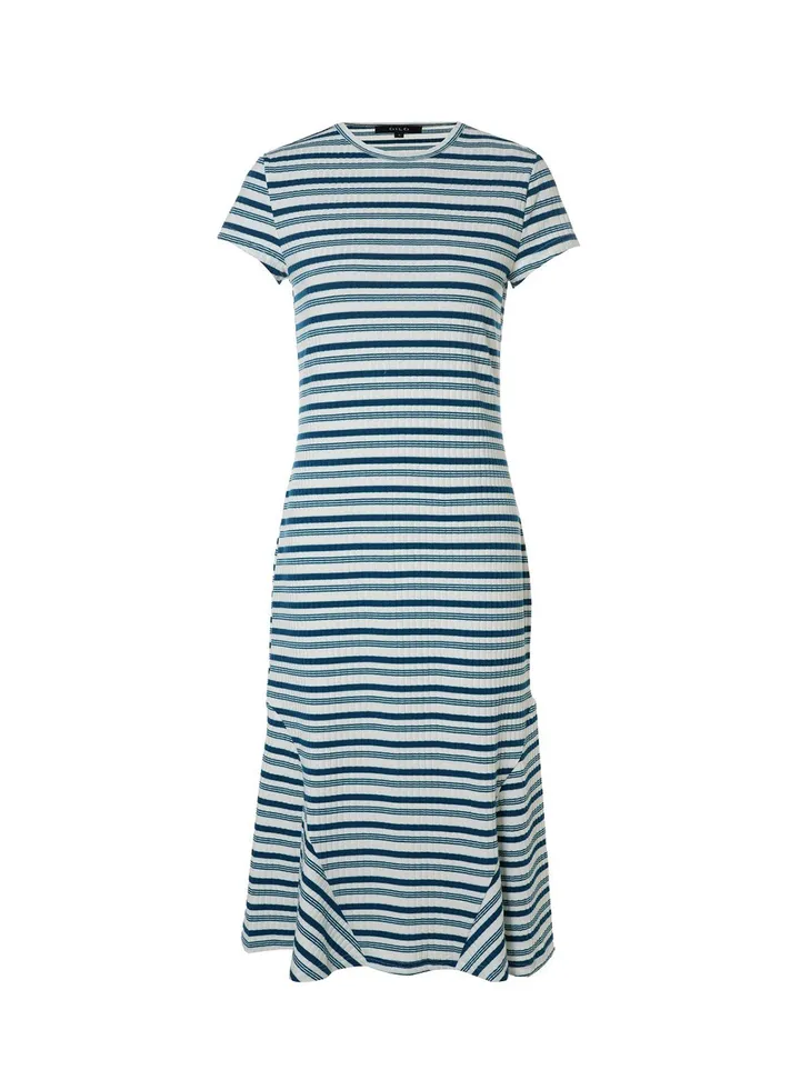 Women's Casual Plain Basic Design Long Evening Maxi Short Sleeve Knit Dress 48075 - #7