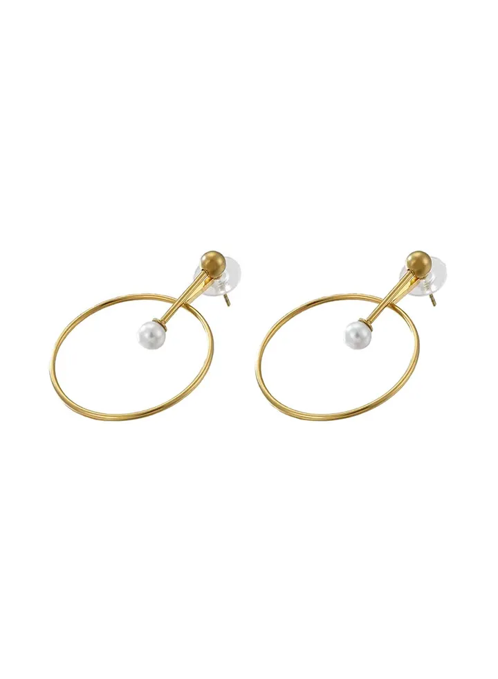 Women's Stainless Steel Gold Earrings - LC.E.01074.110