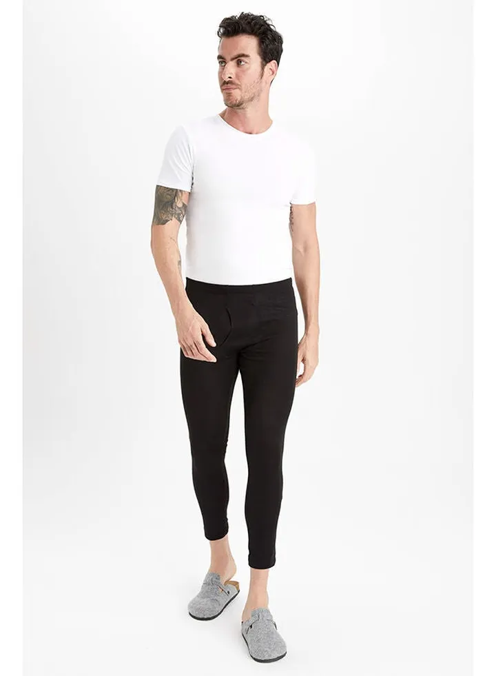 Man Black Knitted Bottoms