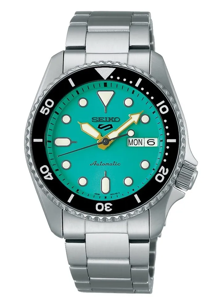Seiko 5 Sports SKX 38mm Teal Stainless Steel Bracelet SRPK33K1