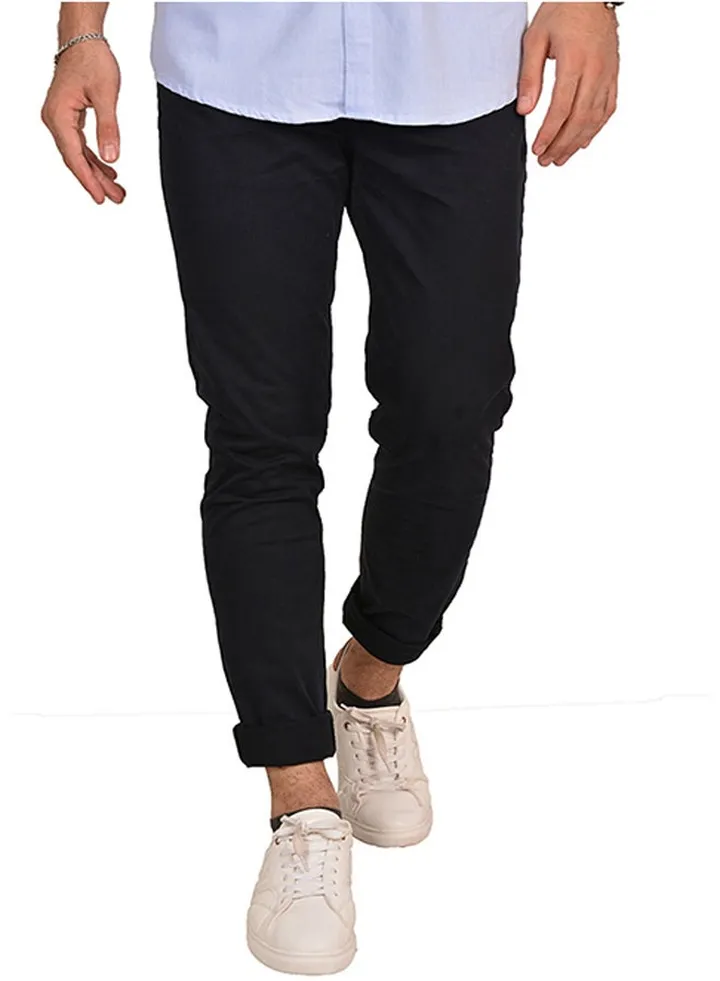 Casual Solid Chino Pant Navy Blue