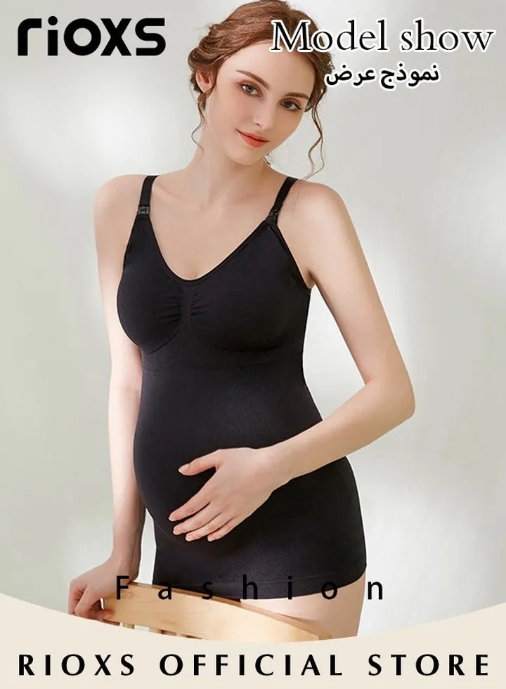 Women's Nursing Vest Built-In Bras Maternity Camisole For Breastfeeding Pregnant Women Bra Free Nursing Vest