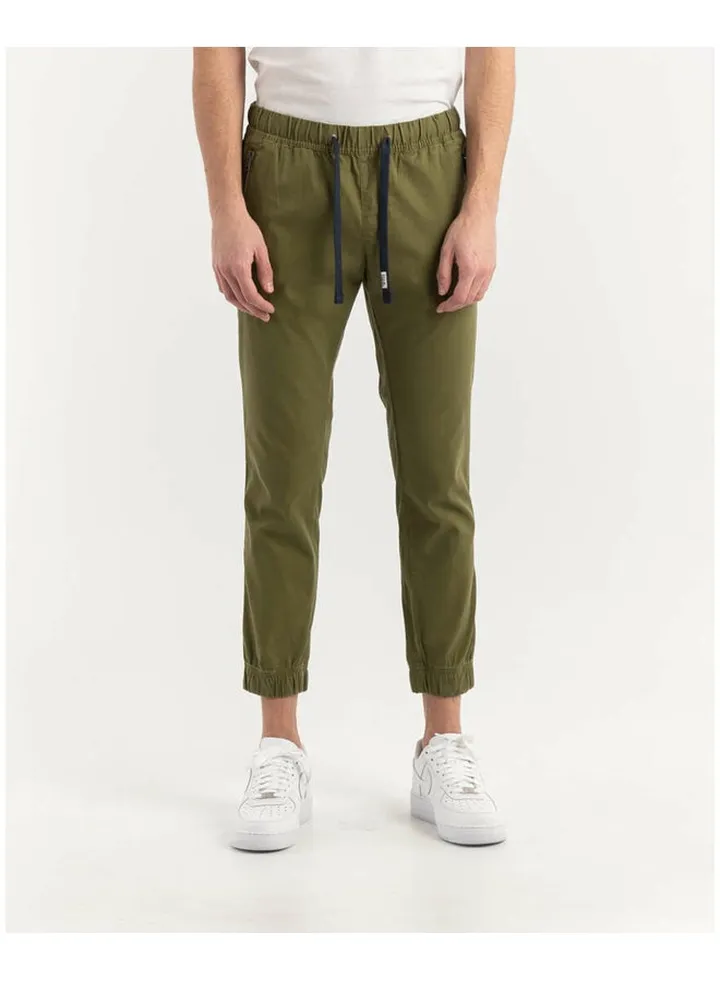 Solid Pattern Joggers Green