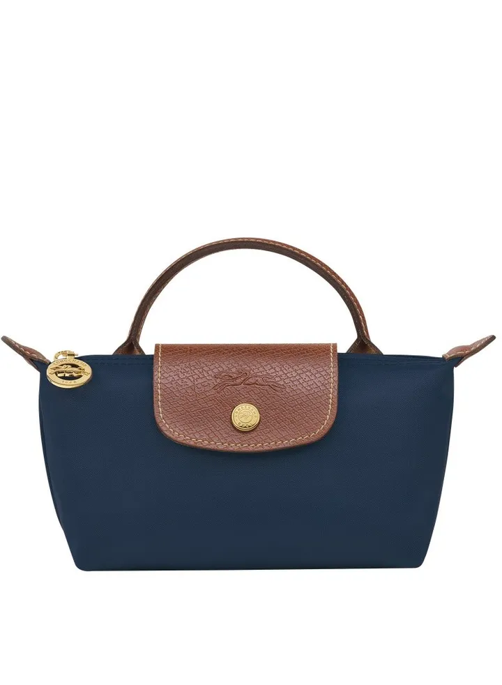 Longchamp Women's Mini Makeup Bag, Handbag, Shoulder Bag Navy Classic