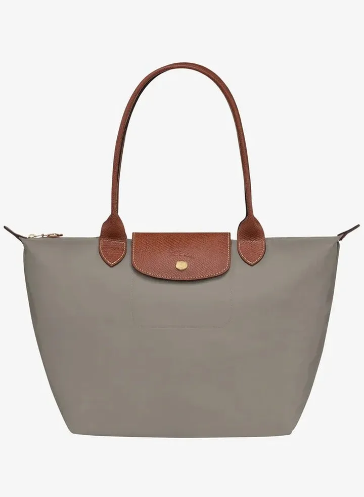 Longchamp women's oversized tote bag, handbag, shoulder bag gray classic style