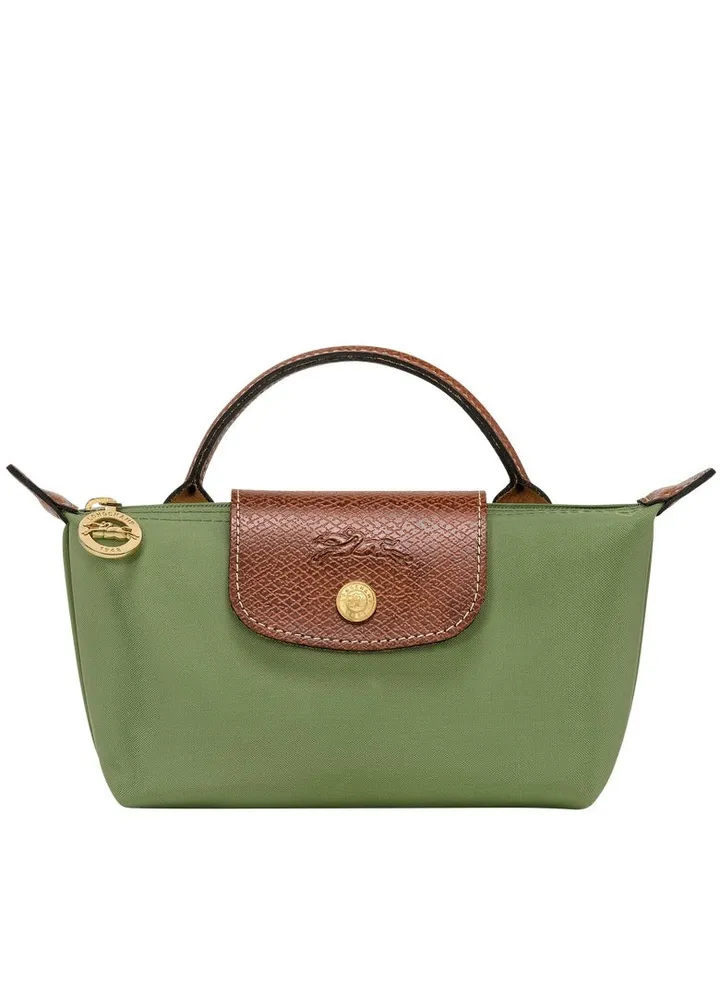 Longchamp Women's Mini Makeup Bag, Handbag, Shoulder Bag Moss green Classic