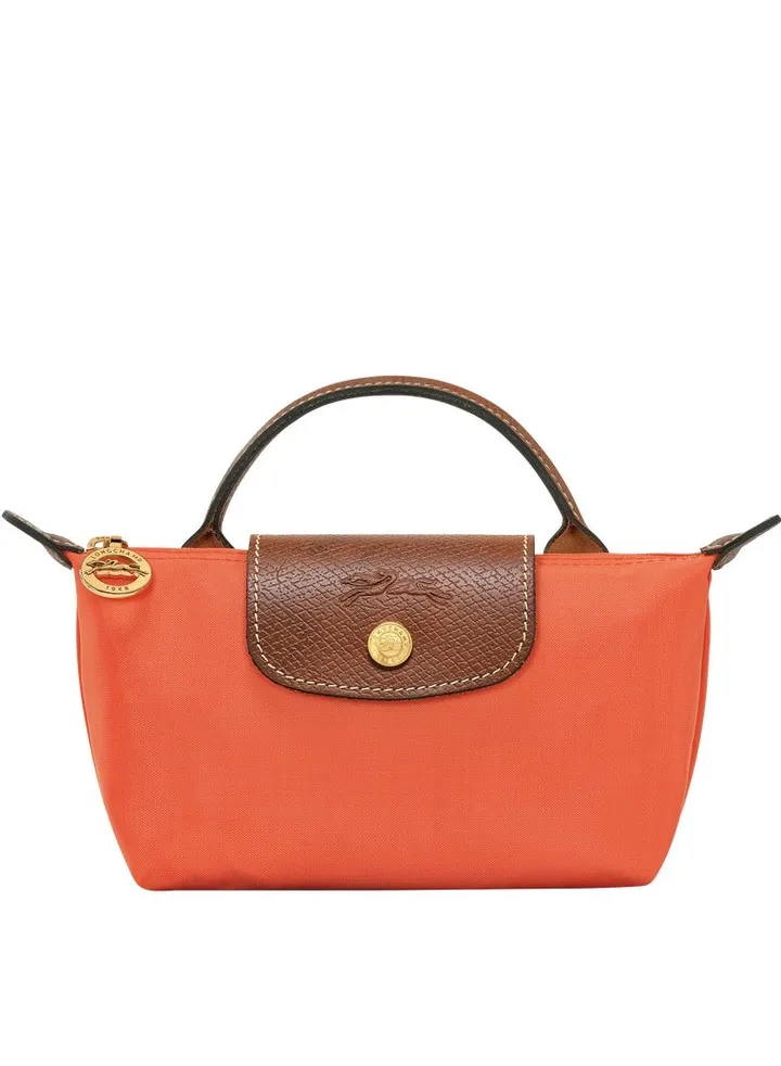 Longchamp Women's Mini Makeup Bag, Handbag, Shoulder Bag orange Classic
