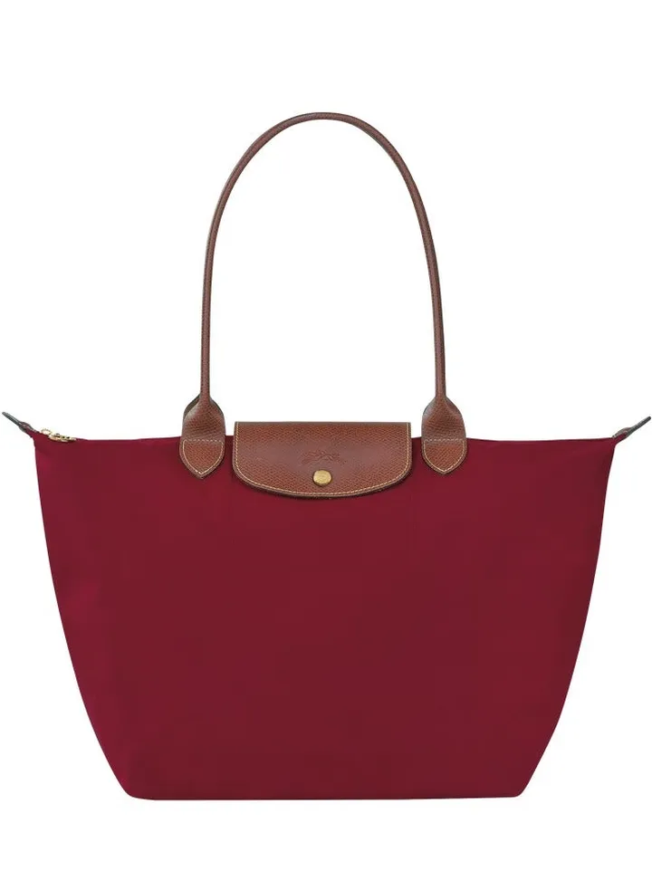 Longchamp Women's Large Tote Bag, Handbag, Shoulder Bag Wine Red Classic