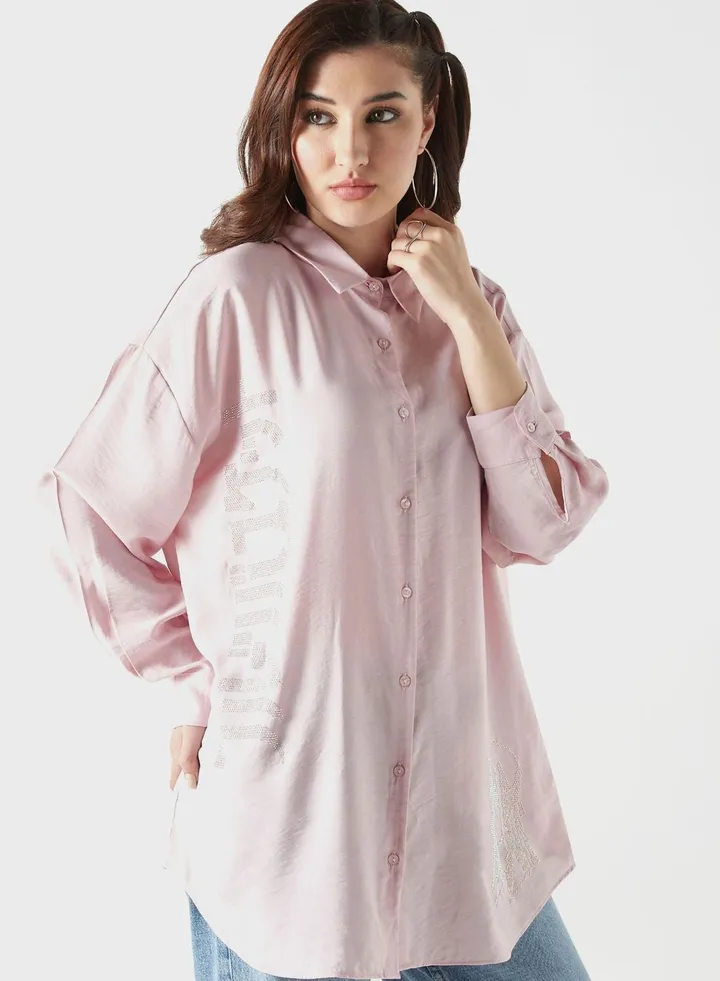 Embellished Oversized Shirt