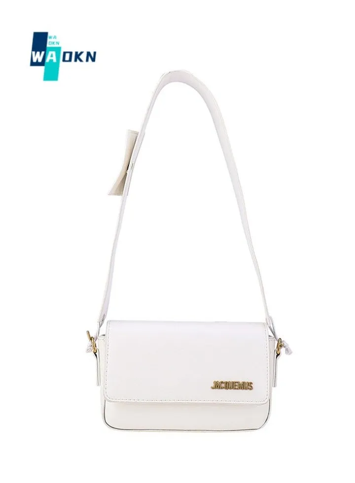 Women's Fashion Shoulder Bag, Ladies Solid Color Small Square Bag Crossbody Bag Sling Bag Side Bag, Portable PU Leather Handbag Gift Bag (White)