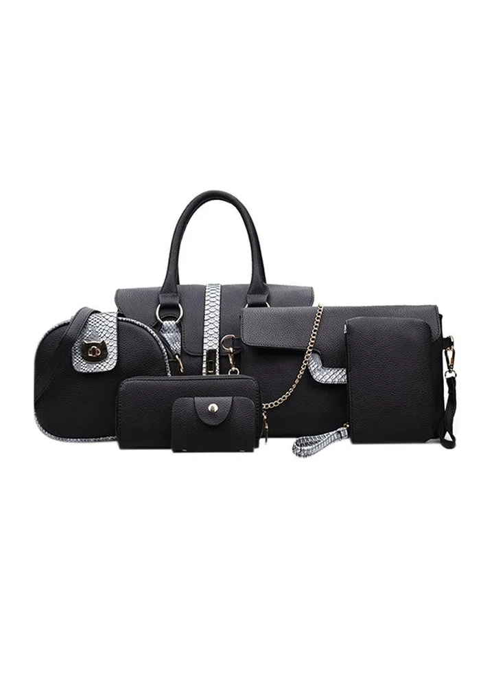 6-Piece Fashion Bags Black