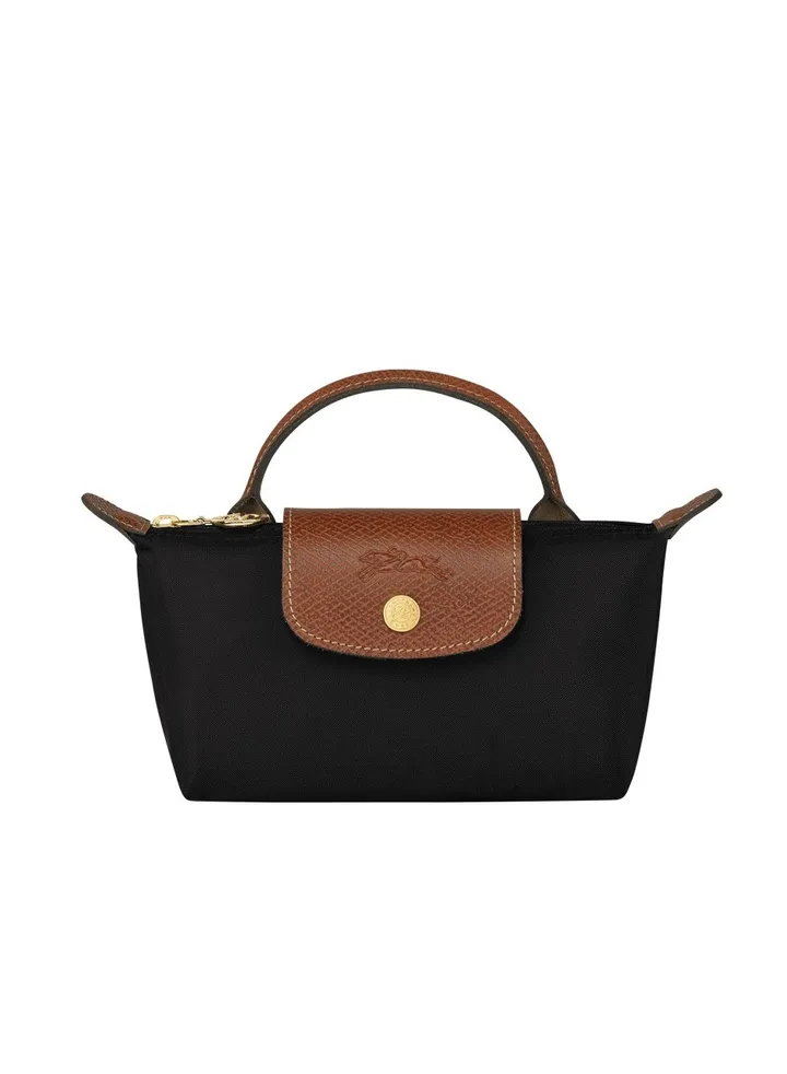 Longchamp Women's Mini Makeup Bag, Handbag, Shoulder Bag Black Classic