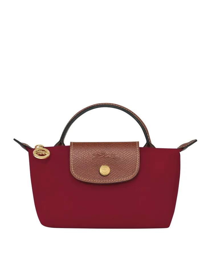 Longchamp Women's Mini Makeup Bag, Handbag, Shoulder Bag Red Classic