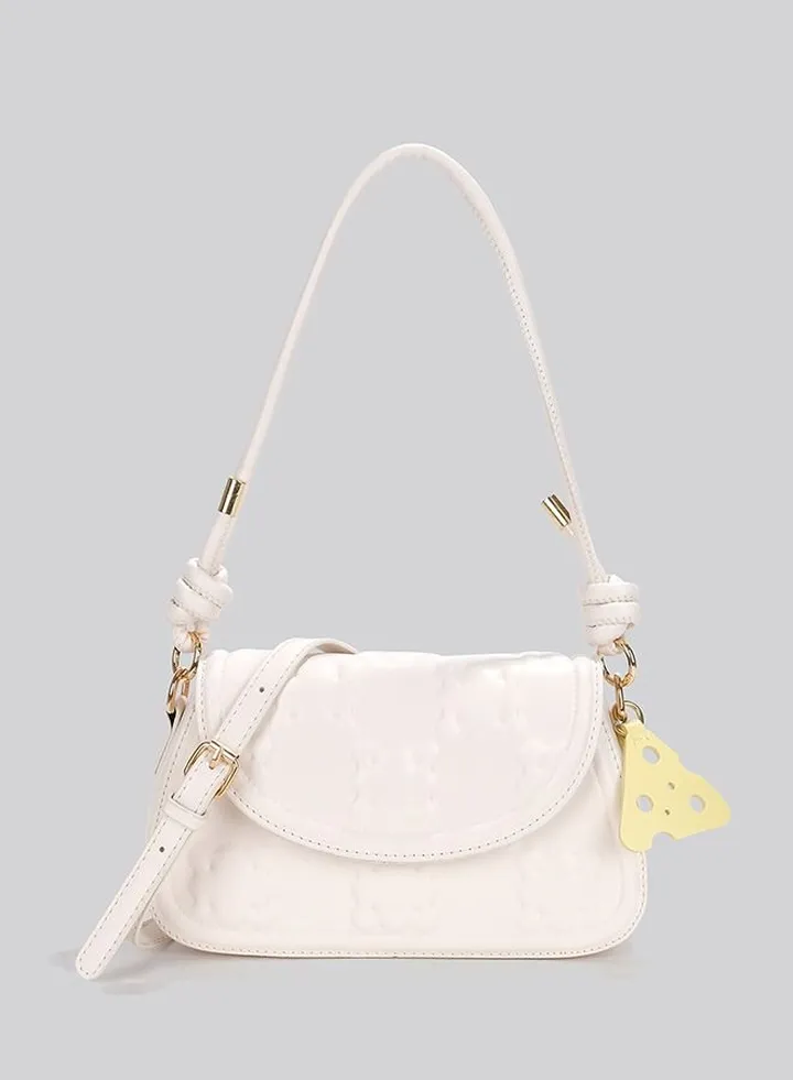 Women's Underarm Shoulder Crossbody Cookie Bag White