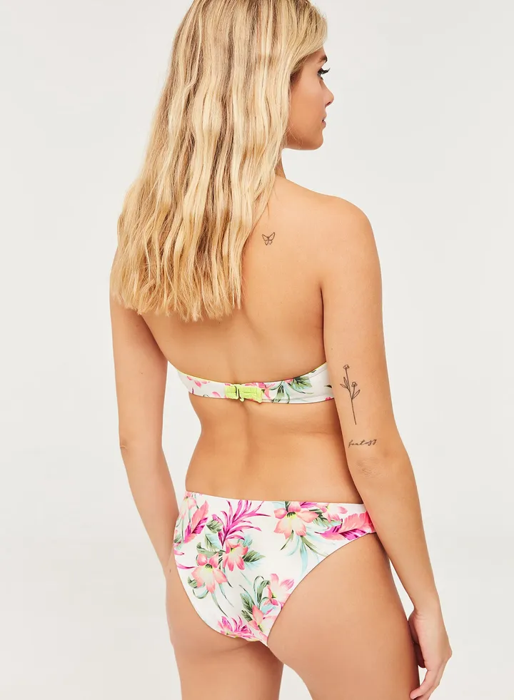 Floral Printed Brief Pink/White