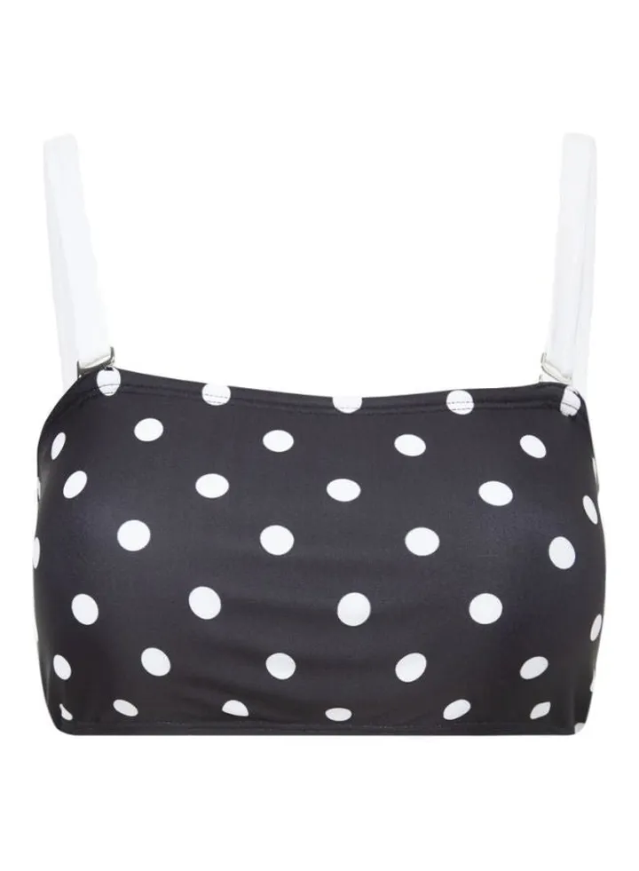 Bandeau Bikini Top Black/White