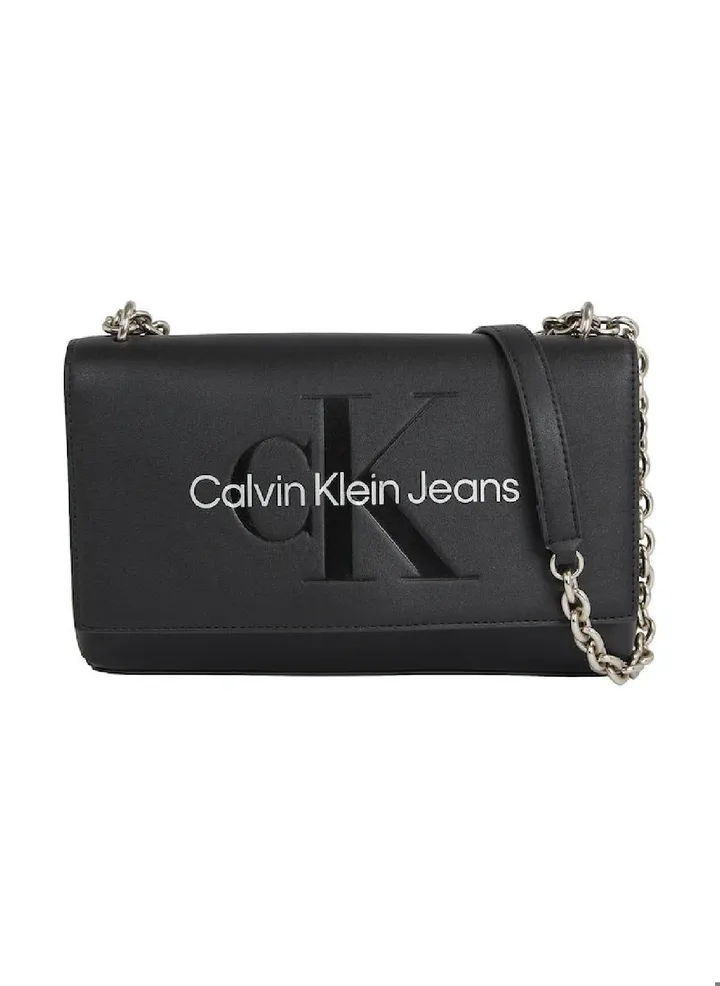 Women's Convertible Shoulder Bag - smooth faux leather exterior, Black