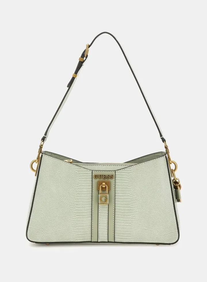 GUESS GINEVRA NUDE SHOULDER BAG GREEN