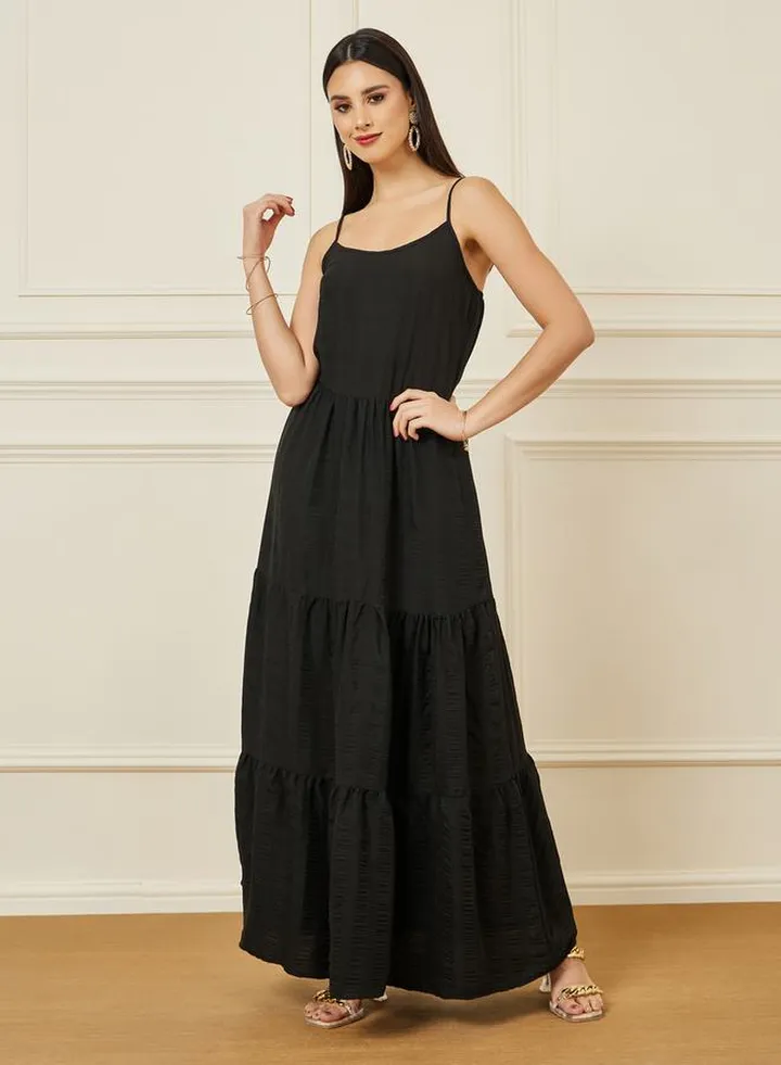 Strappy Tiered Maxi Dress