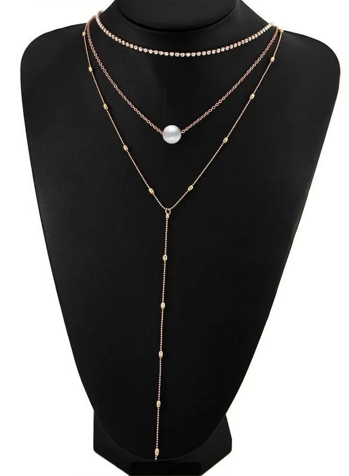 Pearl Waterdrop Pendant Y-Necklace