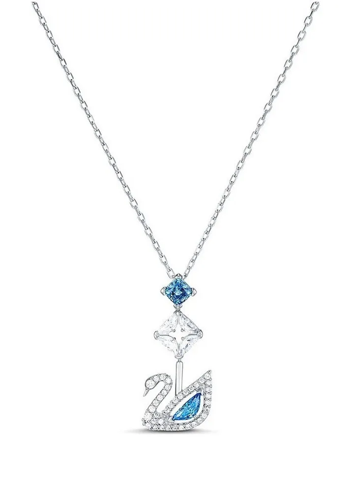 Swarovski Dazzling Swan Y Blue Necklace for Women 5530625