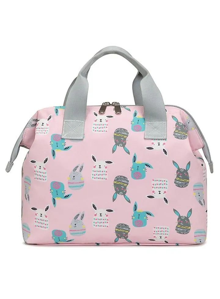 Light Pink Multifunctional Mommy Bag Baby Diaper Bag Handy Shoulder Bag Shoulder Strap