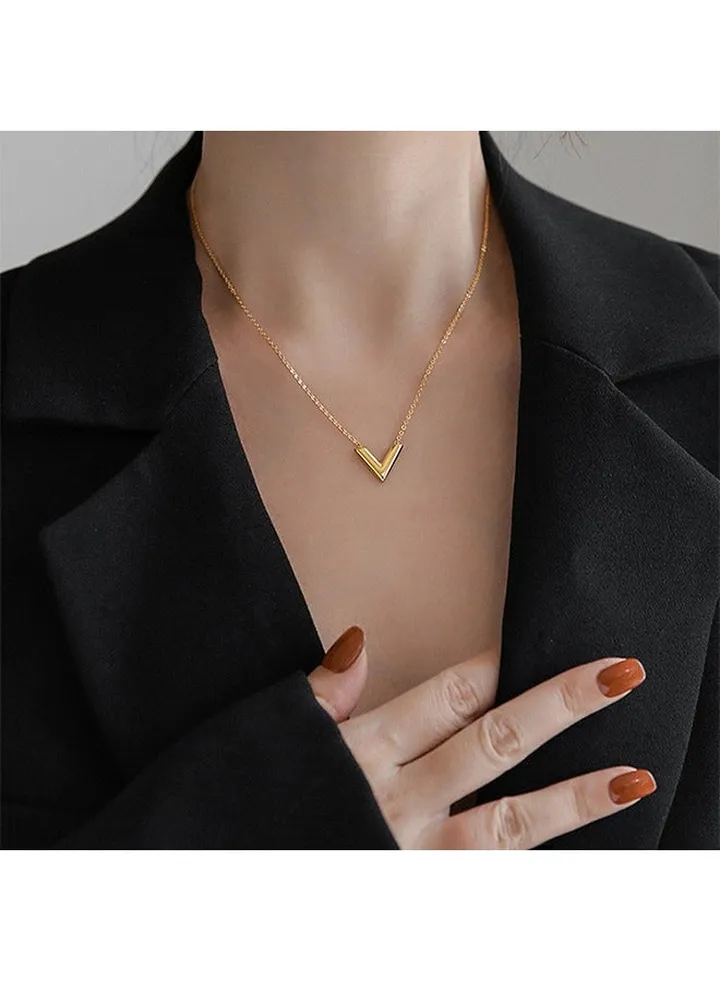 V-Shaped Pendant Necklace For Women And Girls Trendy Fashion Accessories With A Unique Minimalist Vibe Fashion Jewelry Dress Accessories