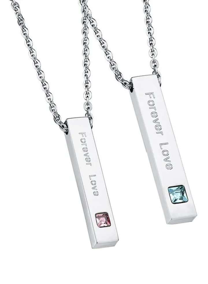 Love Double Rings Stainless Steel Pendant