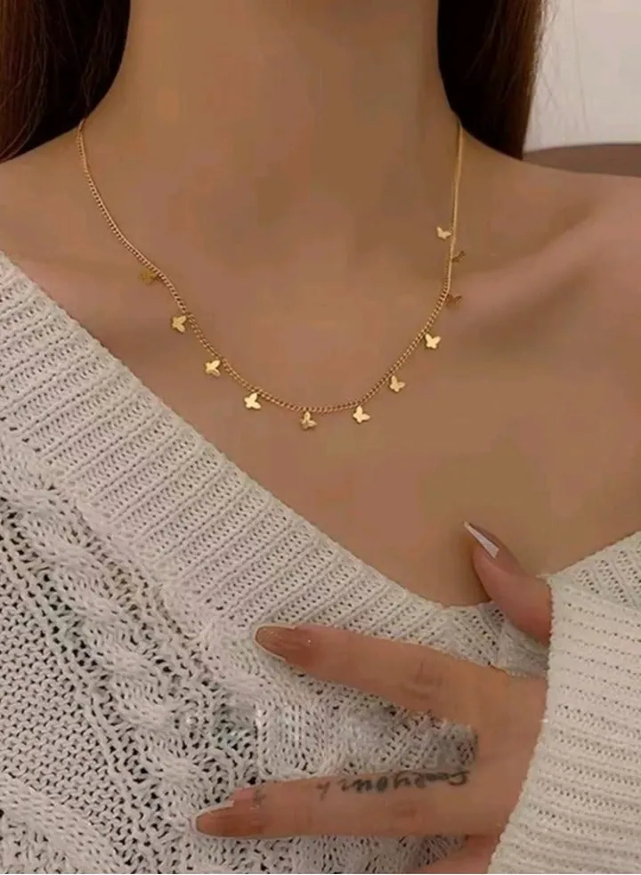 Trendy Stainless Steel Gold Plated Necklace For Women
