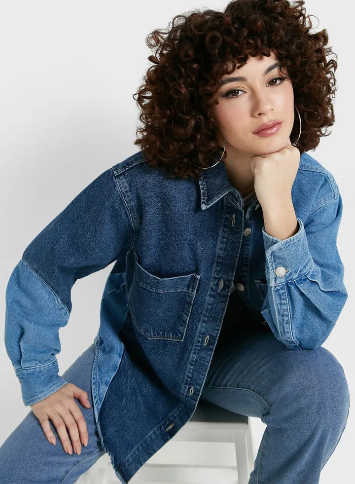 Pocket Detail Denim Shirt