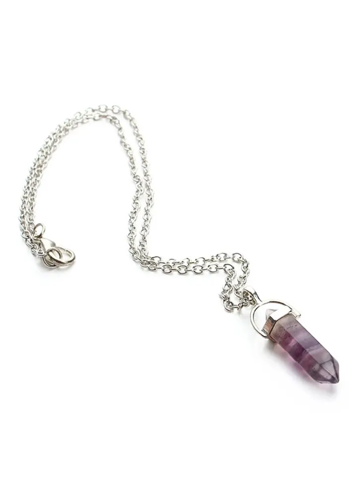 Opal Amethyst Pendant Necklace