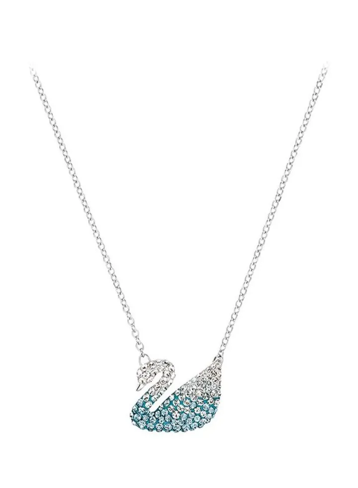 Swarovski Studded Iconic Swan Pendant Necklace