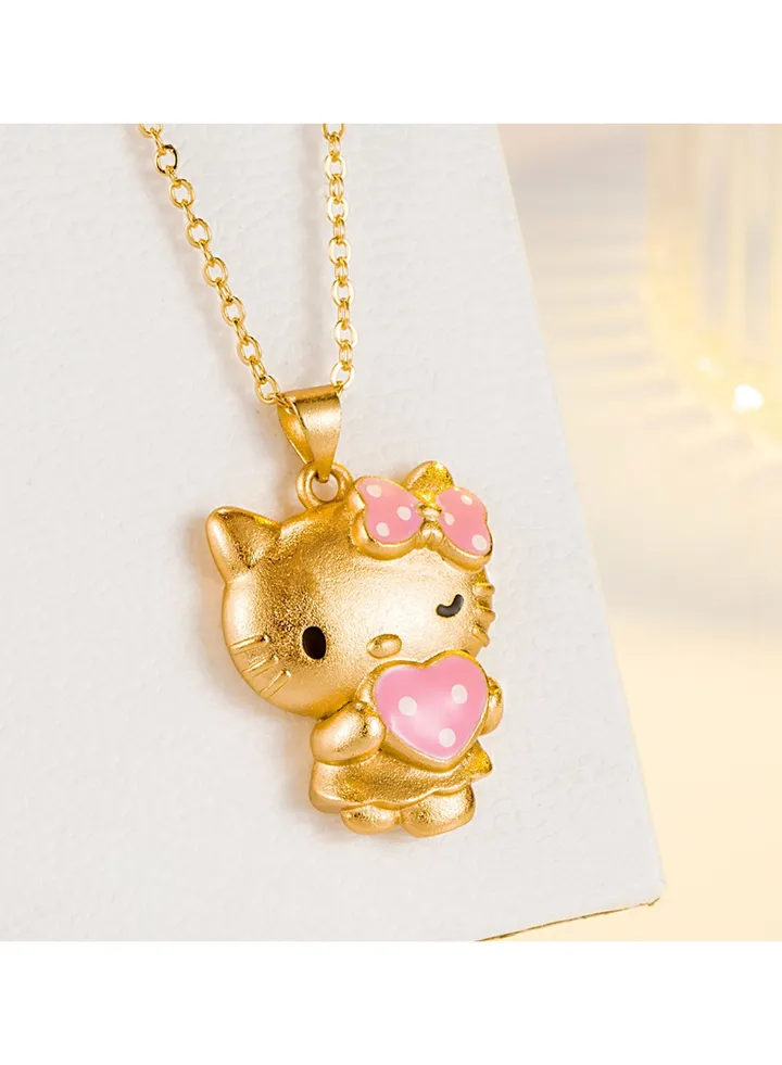 Hello Kitty Gold Pendant Necklace