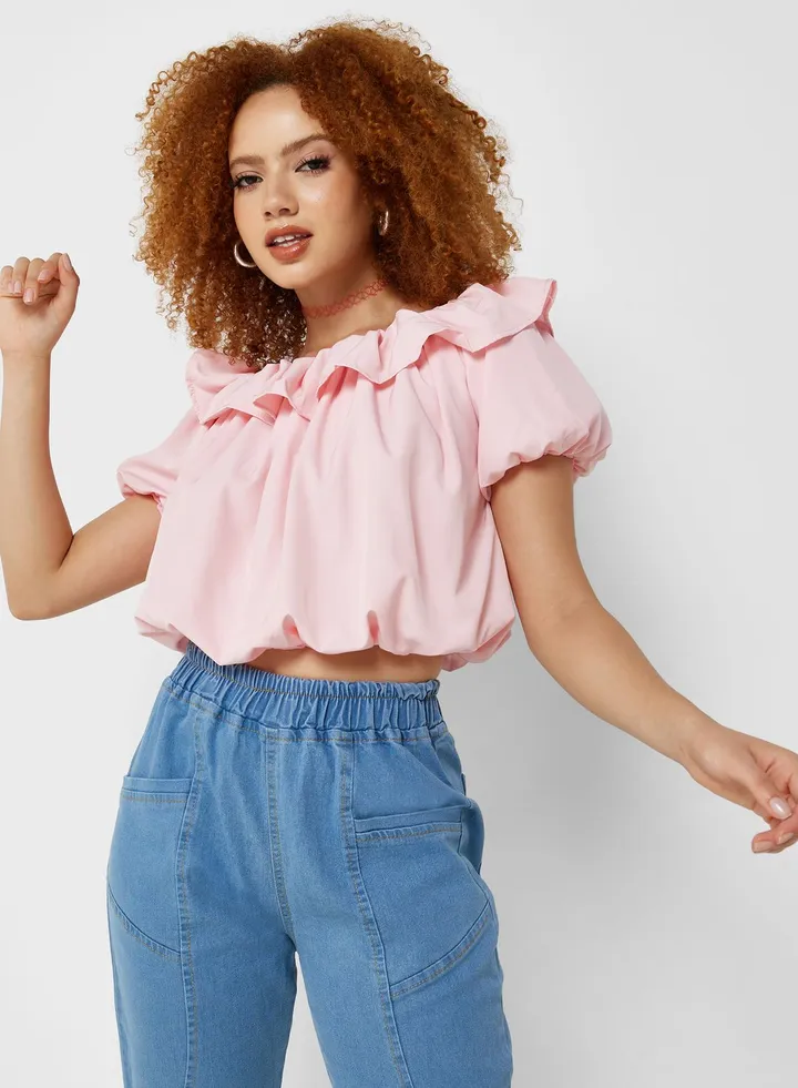 Ruffle Detail Top