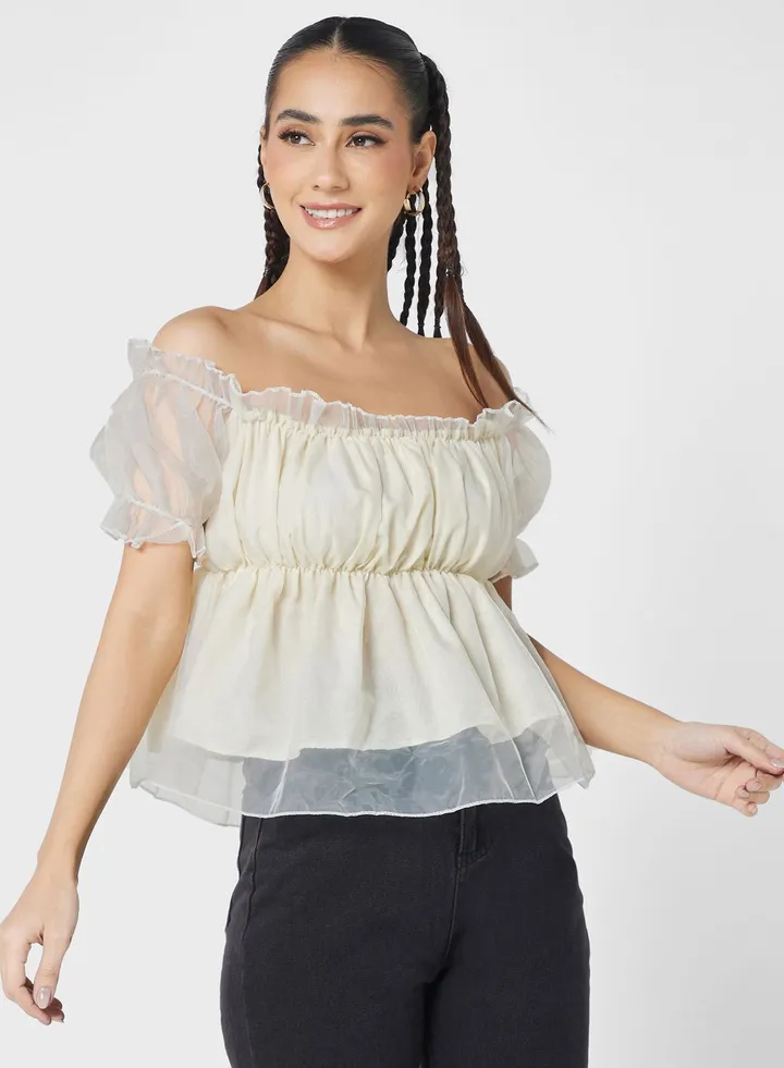Ruffle Sleeve Top