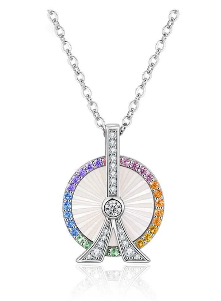 Original Design Ladies Necklace Ferris Wheel Pendant 360° Rotation
