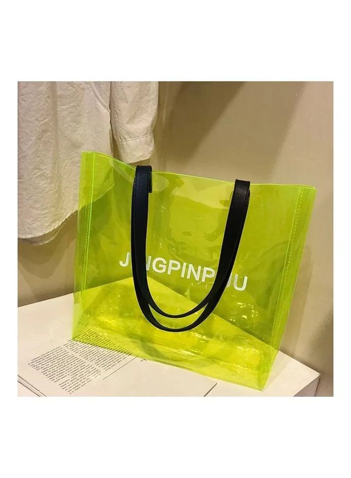 Transparent Shoulder Bag Green/Black/White