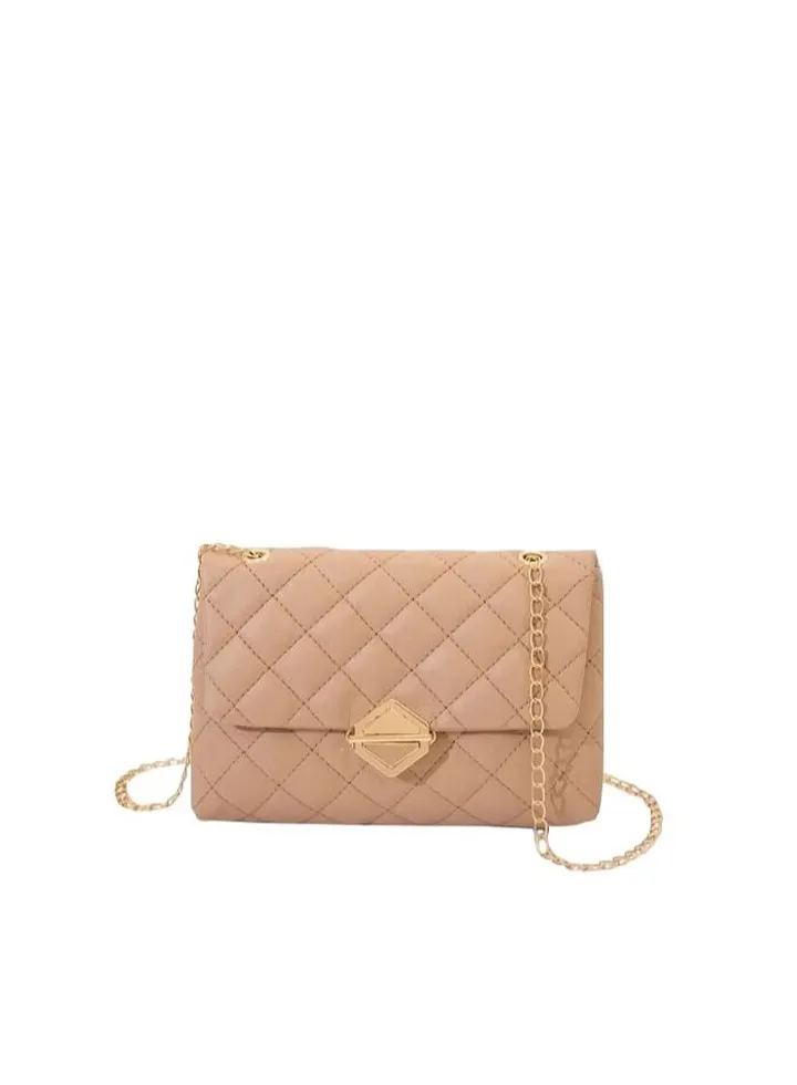 Beige shoulder bag for women