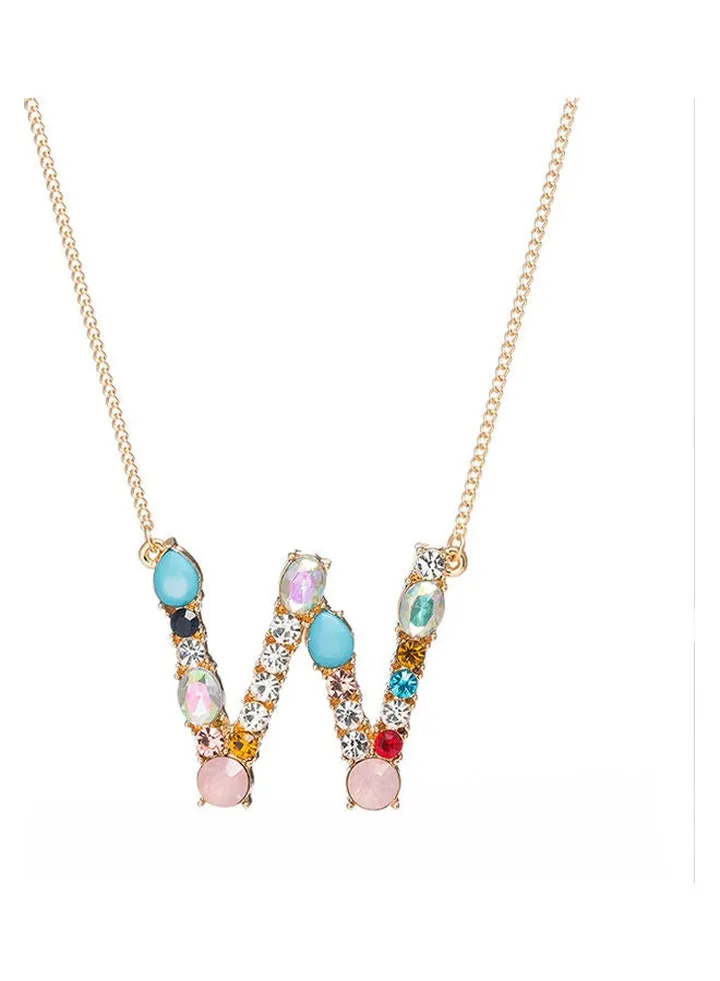 W Letter Pendant Necklace
