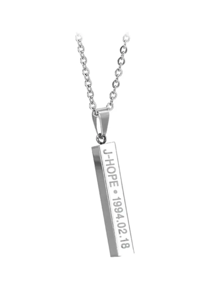 J- Hope Printed Pendant Necklace