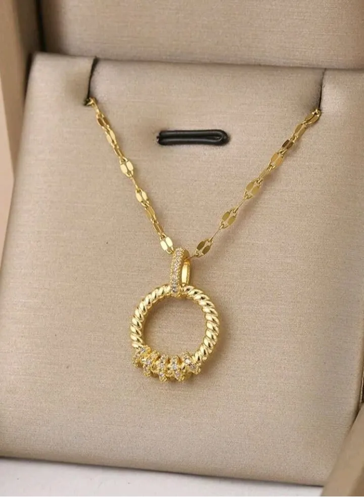 Trendy Stainless Steel Gold Plated Necklace For Women