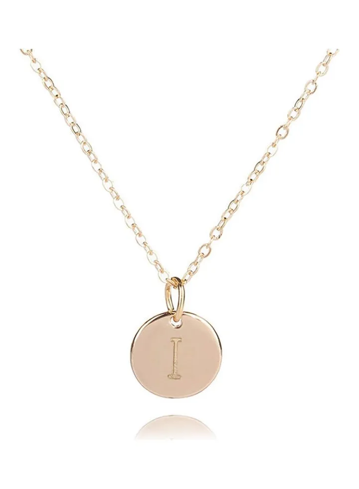 I Letter Pendant Necklace