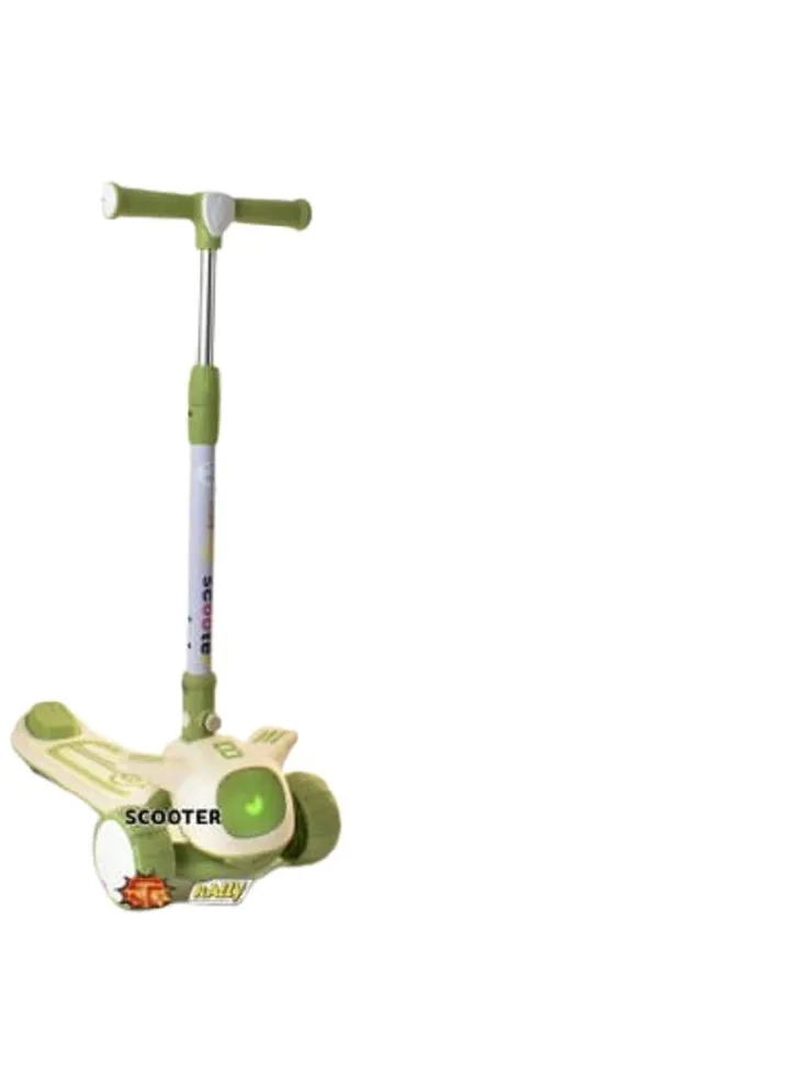 Green and white scooter for children sss