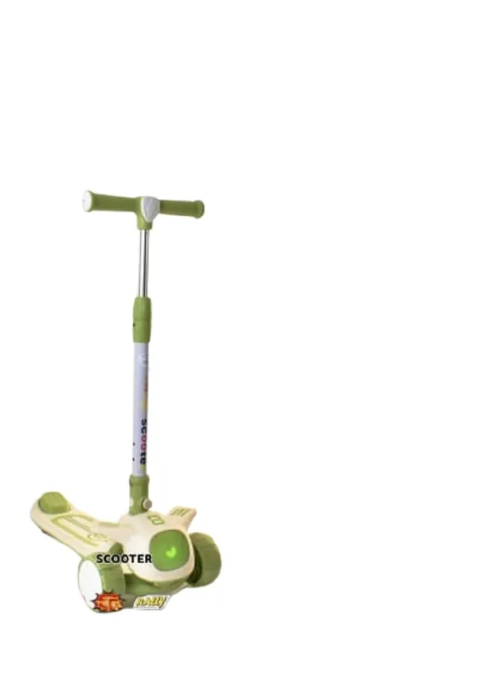 Green and white scooter for children sss
