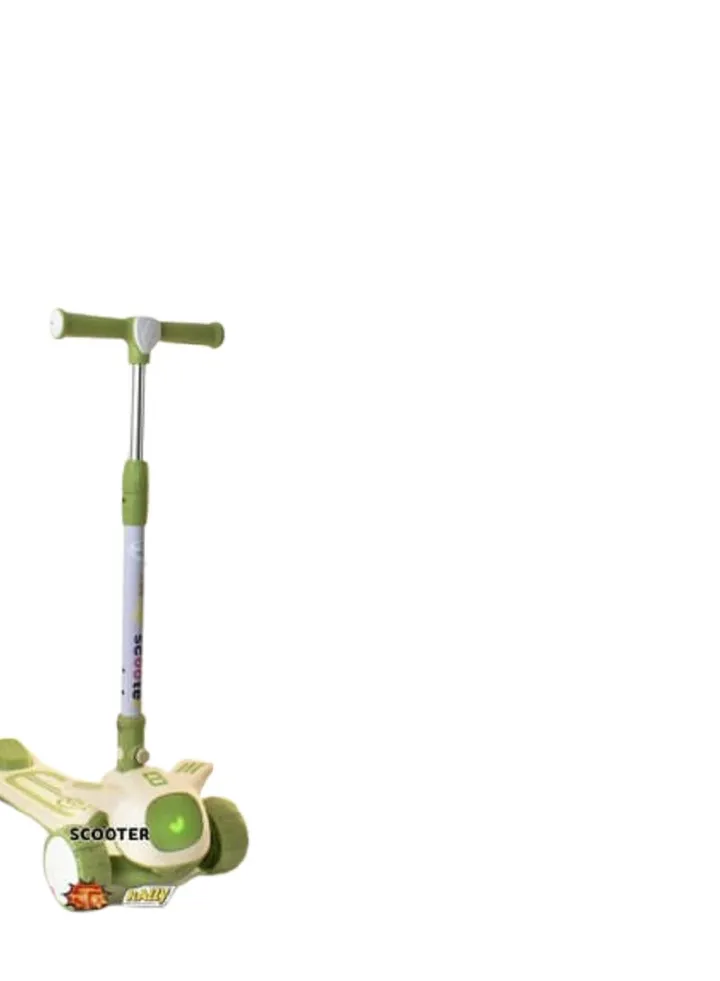 Green and white scooter for children sss