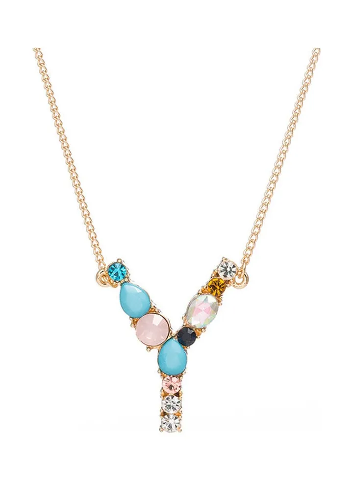 Y Letter Pendant Necklace