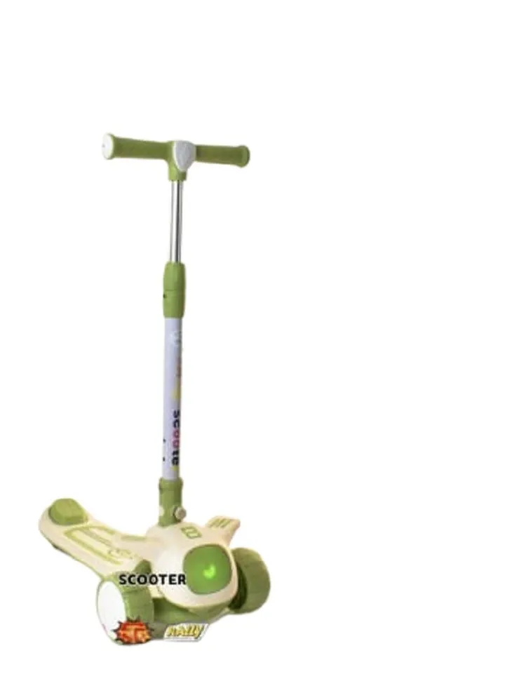 Green and white scooter for children sss