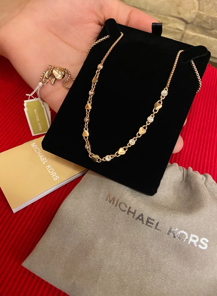 Micheal Kors Rose Gold Choker Necklace For Women