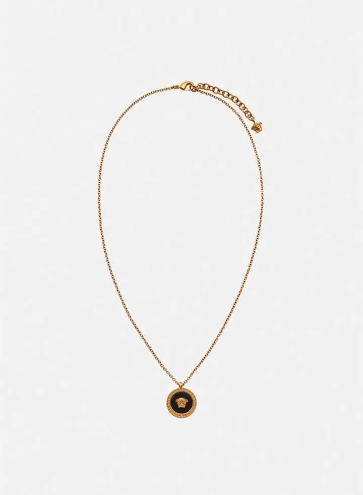 Versace Men's and Women's Classic Gold Enamel Medusa Necklace